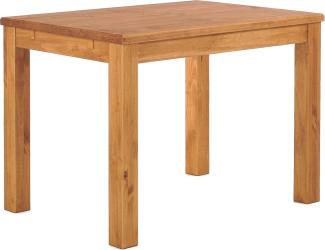 Esstisch Rio Classico 100x73 cm Honig Holz Pinie Massivholz Esszimmertisch Echtholz ausziehbar vorgerichtet für Ansteckplatten Brasilmöbel