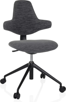 hjh OFFICE Design-Bürostuhl, ergonomisch geformt PALIANO Arbeitsstuhl mit Flexibler Kreuz-Rückenlehne und Sitzhöhenverstellung, Grau