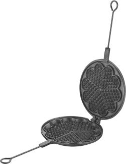 Skeppshult Waffeleisen Gusseisen 21 cm - 20 bis 24 cm - Schwarz