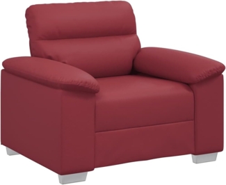 vidaXL Sessel Weinrot 60 cm Kunstleder 4105329