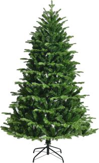 COSTWAY 180cm Künstlicher Weihnachtsbaum mit 1808 PE & PVC Zweigen, Christbaum mit Klappsystem und Metallst?nder, Tannenbaum Kunstbaum Weihnachten grün