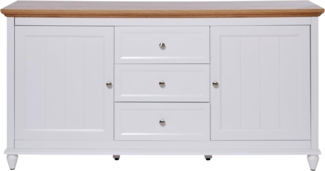 Jahnke Sideboard, Engineered Wood, Montana Eiche Nb./Weiss, One Size