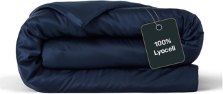 twenty:three® Bettbezug Lyocell Deckenbezug Midnight Blue, Atmungsaktiv, Ultraweich, 100% TENCEL™ Lyocell, Nachhaltig