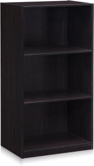 Furinno Basic Bücherregal mit 3 Fächern, Aufbewahrungsregal, holz, Dunkle Walnuss, 23. 5 x 55. 25 x 100. 33 cm