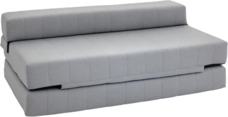 HOMCOM Relaxsessel 2-in-1 Klappbar Schlafsofa mit Leinenoptik (Sofabett, 1-St, Bodensofa), für Wohnzimmer, Schlafzimmer, Grau