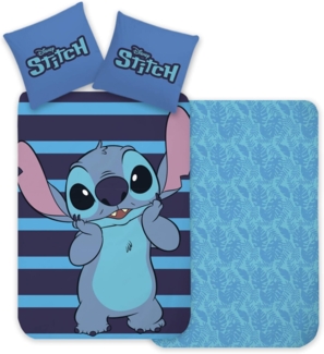 BrandMac Bettwäsche Disney Lilo & Stitch - Wende-Bettwäsche-Set, 135x200 & 80x80, Baumwolle, 100% Baumwolle