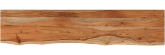 vidaXL Baumkante ohne Halterungen, Massivholz Akazie natur, 100 x 20 x 3,8 cm