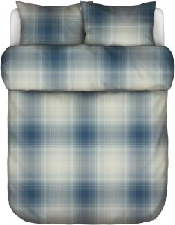 Marc O Polo Flanell Bettwäsche Phia stormy blue|155x220 cm + 80x80 cm