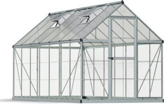 Palram - Canopia Aluminium Gewächshaus Hybrid 614 | Silber | 426x185x208 cm