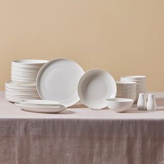 Karaca Geschirr-Set Forever Bone Allure 41-Teiliges Geschirrset für 12 Personen, 12 Personen, New Bone China