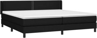 vidaXL Boxspringbett mit Matratze Schwarz 200x200 cm Stoff, Härtegrad: H2 [3129659]