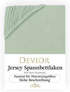 Devior Spannbettlaken 180x200 - 200x220 Boxspringbett und Wasserbett 100% Baumwolle, Jersey, Gummizug: Rundumgummizug, Bettlaken bis 32cm Matratzenhöhe Bezug 200x220