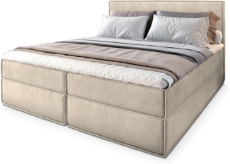 Masseno Boxbett PELLIO 160x200 cm mit Bonell Matratze und Topper