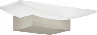 Eglo 96038 LED Wandleuchte METRASS H:10,5cm L:20cm Alu nickel-matt, Kunststoff satiniert 1X5,6W 3000K