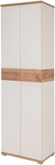 Garderobenschrank Toronto / GW-Topix , Holzwerkstoff , Weiß, Holzfarben , 59 x 199 x 40 cm