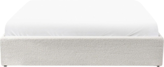 Bett mit Stauraum DINAN 160 x 200 cm Bouclé Cremeweiß