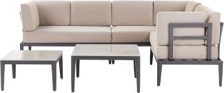 Lounge Set RIMA III Aluminium Beige Linksseitig