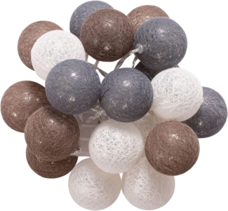 IDIMEX Lichterkette AMICI, Lichterkette mit 20 Kugeln LED Licht warmes weiß Lichtergirlande Indoo