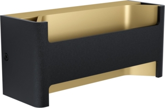 Eglo 98545 LED Wandleuchte FELONICHE Alu schwarz gold, Kunststoff transparent L:22cm H:10cm T:7,5cm 10W 3000K