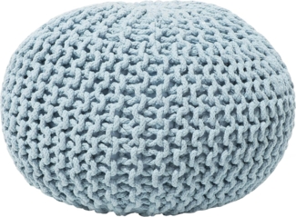 Pouf hellblau ⌀ 50 cm CONRAD