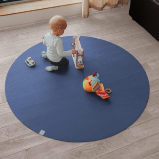 Runde Krabbelmatte SanoSoft "made in Germany" - Öko-Tex 100 Blau 120cm