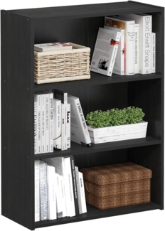 Furinno Pasir Bücherregal mit 3 Fächern, holz, Americano, 24. 64x24. 64x80. 01 cm