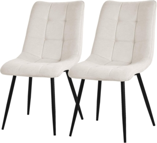 ML-DESIGN Stuhl Esszimmerstühle mit Rückenlehne moderne Design Lounge Küchenstühle (2 St), Polsterstuhl Esstischstühle 2er Set Küchenstuhl Polyester bis 120kg