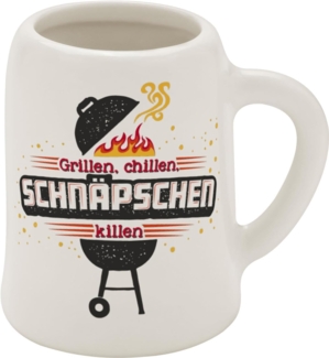 Schnapskrug Schnapsglas Stamper Keramik Sheepworld GRILL 73845