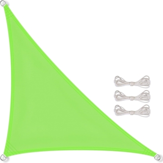 CelinaSun Sonnensegel wasserdicht inkl Befestigungsseile PES Polyester wasserabweisend imprägniert Dreieck rechtwinklig 2,5 x 2,5 x 3,5 m grün