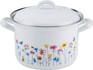 Riess Country Flora Fleisch- Kochtopf mit Deckel Ø16 cm 1,5 L Induktion