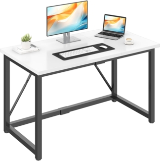 JUMMICO Schreibtisch 120 x 50 x 75 cm, Kleiner Tisch Computertisch Bürotisch für Arbeitszimmer, Computertisch Klein für Home, Office, Weiß
