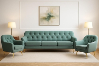 Wohnzimmer-Set BENITO 4: 3-Sitzer Sofa + 2 Sessel
