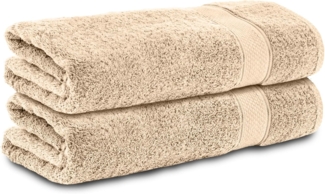 Komfortec Badetücher 100% Baumwolle, 470 g/m², Frottee (2-St), Handtücher 70x140 cm Set, Weich