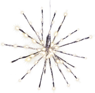 Nipach LED Stern Weihnachtsstern 80 LED Meteor-Stern warm weiß 40cm Timer Außen, LED fest integriert, Warmweiß