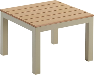 riess-ambiente Gartentisch ORLANDO LOUNGE 60cm greige natur · wetterfester Outdoor-Beistelltisch (Einzelartikel, 1-St), Terrasse · Metall · Outdoor-Gartentisch · Balkon · Modern Design