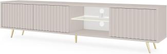 Selsey TV-Schrank, MDF, Laminierte Platte, Metall, Taupe (Grau-beige), 175 cm breit