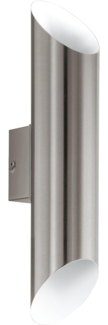 Eglo 94803 Aussenleuchte LED Wandleuchte 2-flammig Up & Downlight EDELSTAHL/WEISS AGOLADA L:7,5cm H:36cm