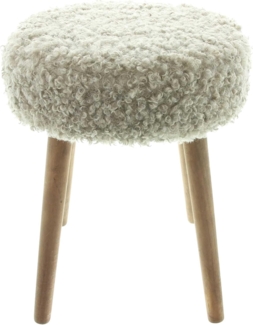 Hocker Curly Cover Holz Sitzhocker Fußhocker Wohnzimmerdeko Flur Schemel