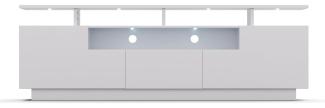 blumfeldt Lowboard Perth Lowboard Fernsehschrank 150 x 35 x 50 cm, LED (Set, Set), Fernsehschrank weiß TV-Schrank 3 Schubladen 150 x 35 x 50 cm (BxHxT)