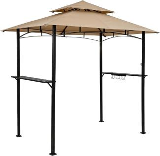 STILISTA® Grillpavillon Pavillon 240x150x245 cm Beige