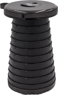 Wedo SITTOGO NXT PP Teleskophocker Camping-Hocker TÜV & GS geprüft | verbesserte dritte Generation Gewicht 1,06 kg Tragkraft 150 kg Farbe schwarz
