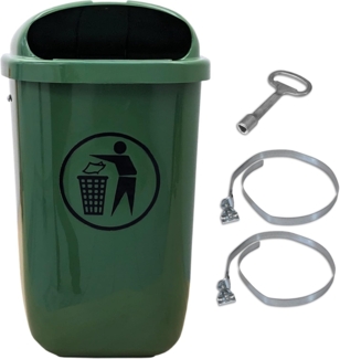 SULO Mülleimer Sulo Papierkorb - Der Klassiker + Dreikantschlüssel + 2 Schellen