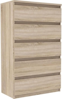 FORTE Chelsea Kommode, Holzwerkstoff, Beige, 77,2 x 128,1 x 42,2 cm