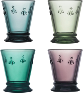 La Rochère Biene Abeille Wasserglas 260 ml 4er Set farbig