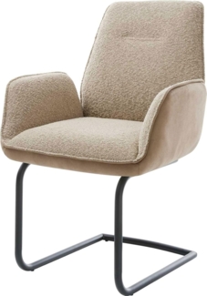 Freischwinger Zoa-Flex Materialmix Schlamm Freischwinger rund Schwarz Taschenfederkern