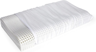 Talamo Italia - Talamo Italia Kissen für das Bett, 100% Made in Italy, Orthozervikales Kissen mit abnehmbarem Bezug, aus perforiertem Memory-Schaum, hypoallergen und atmungsaktiv, 70x41xh11,5 cm.