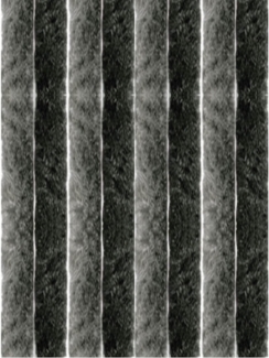 Flauschvorhang 160x220 cm in Unistreifen anthrazit - schwarz, perfekter Insekten- und Sichtschutz für Ihre Balkon- und Terrassentür, viele Farben