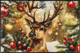 wash+dry by Kleen-Tex Fußmatte Festive Spirit, rechteckig, Höhe: 7 mm, waschbar und trocknergeeignet