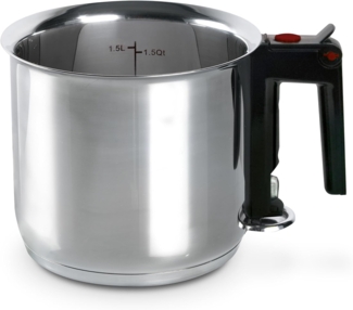 M & K Simmertopf mit Sichtfenster 1,5 l Ø16cm Edelstahl