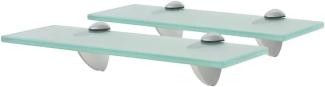vidaXL 2er-Set Schwebende Regale, Glas, 30x10 cm